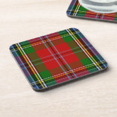 Scottish Clan MacLean van Duart Tartan Pset Bier Onderzetter (Linkerzijde)