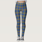 Scottish Clan MacLellan Blue en Green Tartan Leggings (Voorkant)