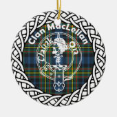 Scottish Clan MacLellan Tartan and Crest Keramisch Ornament (Voorkant)