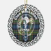 Scottish Clan MacLellan Tartan and Crest Keramisch Ornament (Links)