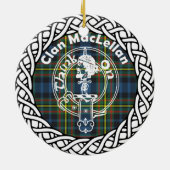Scottish Clan MacLellan Tartan and Crest Keramisch Ornament (Achterkant)