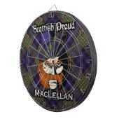 Scottish Clan MacLellan Tartan Dartboard Dartbord (Voorkant Rechts)