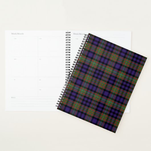 Scottish Clan MacLellan Tartan Pset Planner (Display)