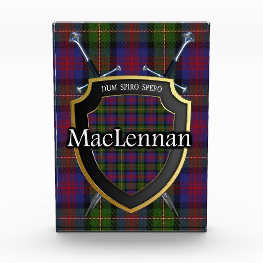 Scottish Clan MacLennan Tartan Fotoblokken (Voorkant)