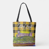 Scottish Clan MacLeod Dunvegan Castle Tartan Pset Tote Bag (Achterkant)