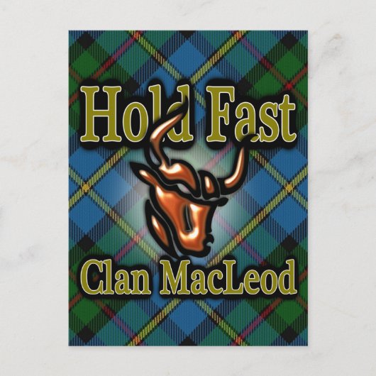 Scottish Clan MacLeod Hold Fast Tartan Briefkaart (Voorkant)