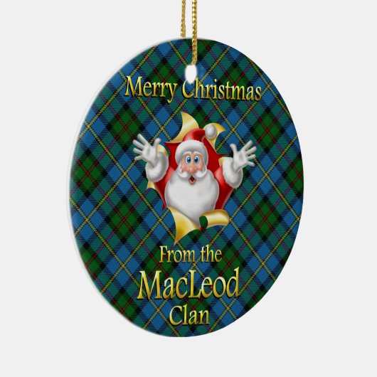 Scottish Clan MacLeod kerstversiering Keramisch Ornament (Rechts)