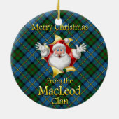 Scottish Clan MacLeod kerstversiering Keramisch Ornament (Achterkant)