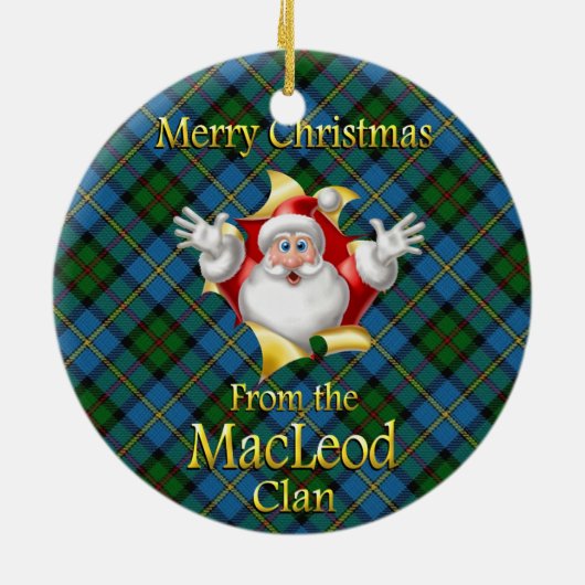 Scottish Clan MacLeod kerstversiering Keramisch Ornament (Achterkant)