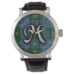 Scottish Clan MacLeod Monogram Tartan Horloge