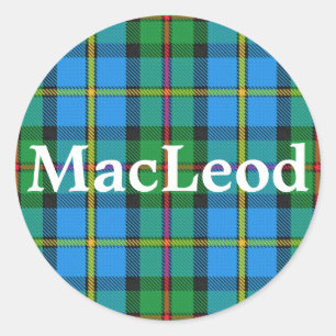 Scottish Clan MacLeod of Harris Tartan Pset Ronde Sticker