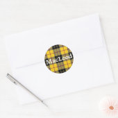 Scottish Clan MacLeod of Lewis Tartan Pset Ronde Sticker (Envelop)