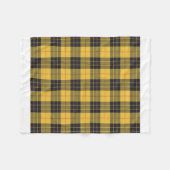 Scottish Clan MacLeod of Lewis Yellow Black Tartan Fleece Deken (Voorkant (Horizontaal))