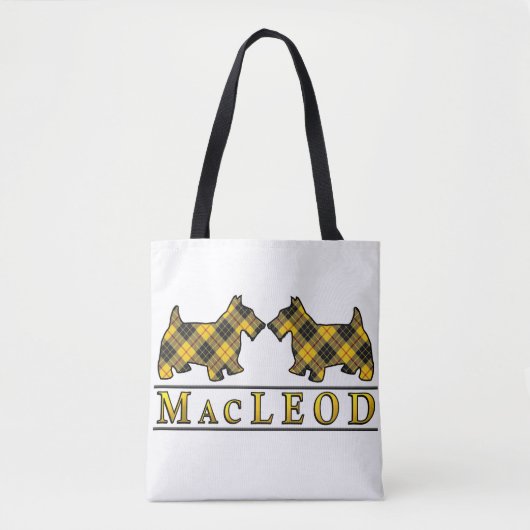 Scottish Clan MacLeod Scottie Dogs Tartan Pset Tote Bag (Voorkant)
