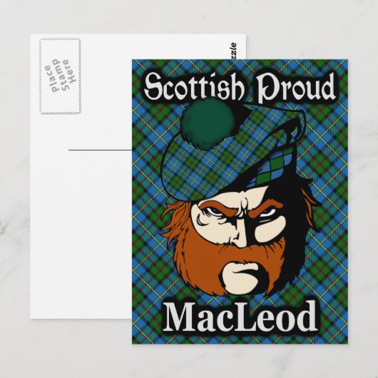 Scottish Clan MacLeod Tartan Briefkaart (Voorkant / Achterkant)