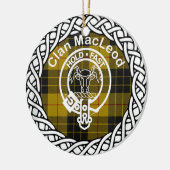 Scottish Clan MacLeod Tartan en Crest Keramisch Ornament (Links)