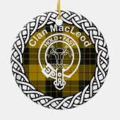 Scottish Clan MacLeod Tartan en Crest Keramisch Ornament (Achterkant)