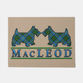 Scottish Clan MacLeod Tartan Scottie Dogs Deurmat (Voorkant)