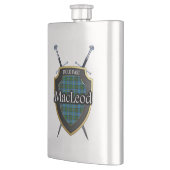 Scottish Clan MacLeod Tartan Shield en Swords Heupfles (Links)