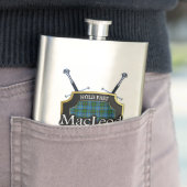 Scottish Clan MacLeod Tartan Shield en Swords Heupfles (Voorbeeld)