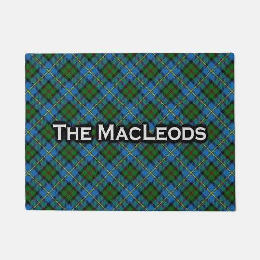 Scottish Clan MacLeod Tartan Welkom Mat (Voorkant)