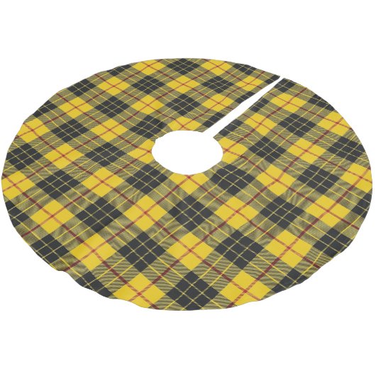 Scottish Clan MacLeod Yellow Black Tartan Kerstboom Rok (Gekanteld)