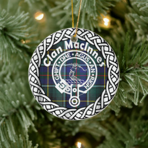 Scottish Clan Maclnnes Tartan en Crest Keramisch Ornament