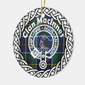 Scottish Clan Maclnnes Tartan en Crest Keramisch Ornament (Links)