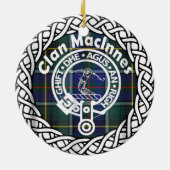 Scottish Clan Maclnnes Tartan en Crest Keramisch Ornament (Achterkant)