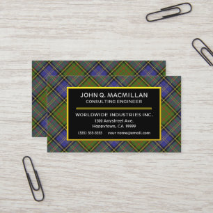 Scottish Clan MacMillan Hunting Tartan Pset Visitekaartje