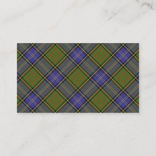 Scottish Clan MacMillan Hunting Tartan Pset Visitekaartje (Achterkant)
