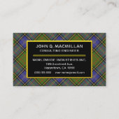 Scottish Clan MacMillan Hunting Tartan Pset Visitekaartje (Voorkant)