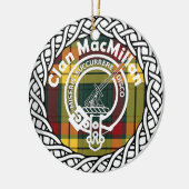 Scottish Clan MacMillan Tartan en Crest Keramisch Ornament (Links)