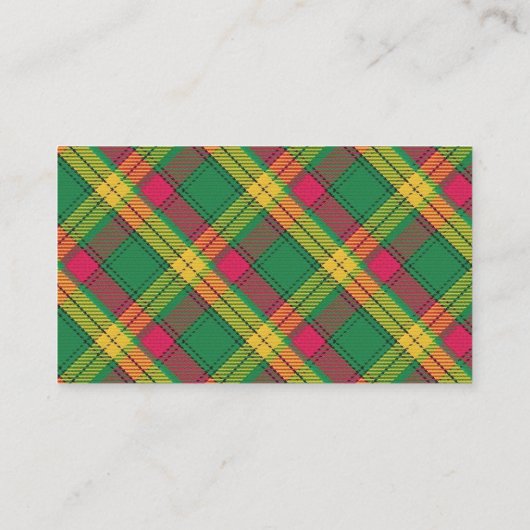 Scottish Clan MacMillan Tartan Pset Visitekaartje (Achterkant)