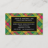 Scottish Clan MacMillan Tartan Pset Visitekaartje (Voorkant)
