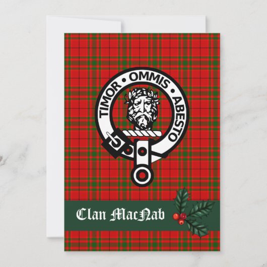 Scottish Clan MacNab Kaart voor Kerstmis (Voorkant)