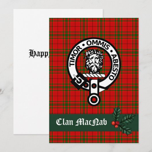 Scottish Clan MacNab Kaart voor Kerstmis (Voorkant / Achterkant)