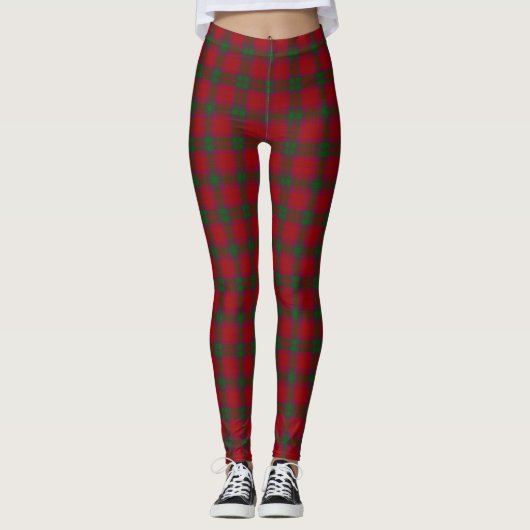 Scottish Clan MacNab Tartan Leggings (Voorkant)