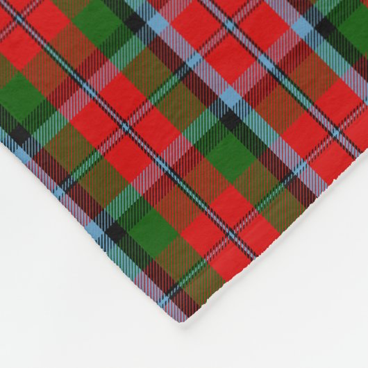 Scottish Clan MacNaughton Tartan Pset Fleece Deken (Hoek)