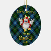 Scottish Clan MacNeil met kerstversiering Keramisch Ornament (Rechts)