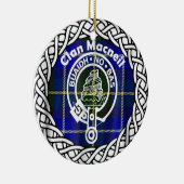 Scottish Clan Macneil Tartan and Crest Keramisch Ornament (Rechts)