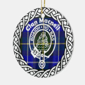Scottish Clan Macneil Tartan and Crest Keramisch Ornament (Links)