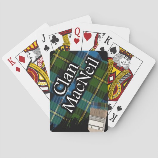 Scottish Clan MacNeil Tartan Paint Brush Speelkaarten (Achterkant)