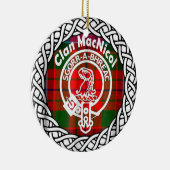 Scottish Clan MacNicol Tartan en Crest Keramisch Ornament (Rechts)