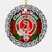 Scottish Clan MacNicol Tartan en Crest Keramisch Ornament (Voorkant)