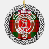 Scottish Clan MacNicol Tartan en Crest Keramisch Ornament (Achterkant)