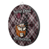 Scottish Clan MacPherson Tartan Dartboard Dartbord (Voorkant Rechts)