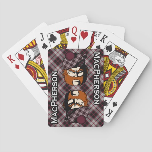 Scottish Clan MacPherson Tartan Deck Pokerkaarten (Achterkant)
