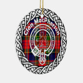 Scottish Clan MacPherson Tartan en Crest Keramisch Ornament (Rechts)