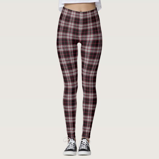Scottish Clan MacPherson Tartan Leggings (Voorkant)